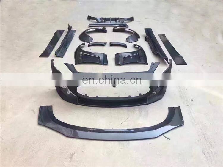 Wide body kit for Maserati GT GTS in LB style carbon fiber front lip rear diffuser rear spoiler front bumper side skirts fender