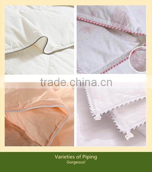 Feather duvet/stripe fabric quilt comforter/hotel bedding set