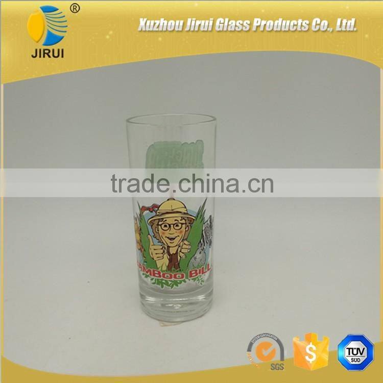 220ml glass drinking cupwith printing logo on
