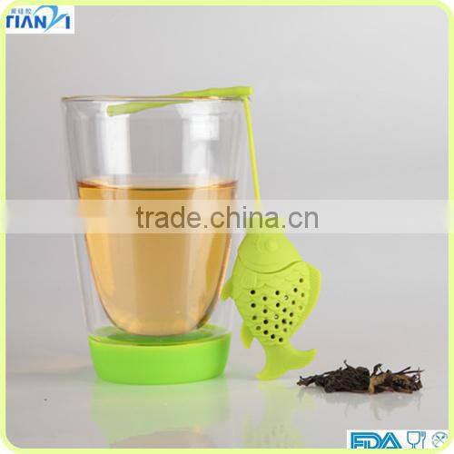 China Supplier Non-Toxic FDA/LFGB Approved Colored Silicone Tea Infuser