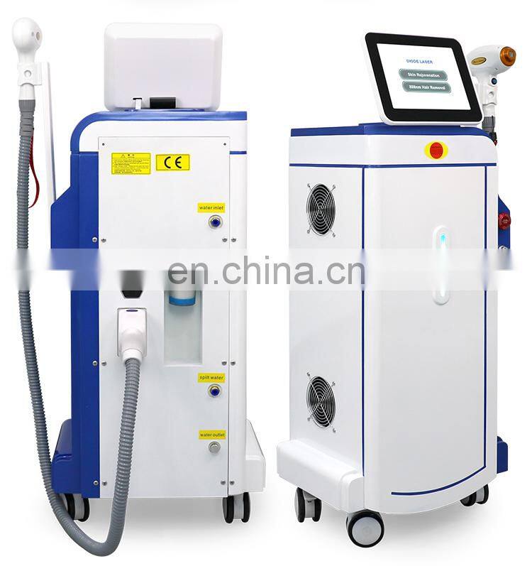 High efficiency 808 755 1064 three waves diode laser hair removal machine with CE/ ROHS/ certificate