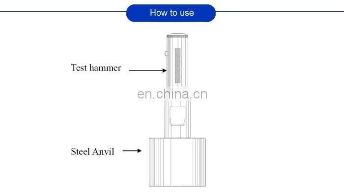 Taijia ht-225 digital hammer test beton used for hardness testing of materials hammer rebound test concrete