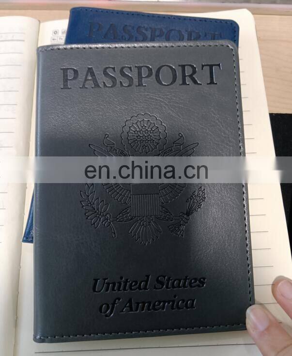 Amazon Hot Sale 4x3 Inch Pu Leather Vaccination Card Protector Passport And Vaccine Card Holder