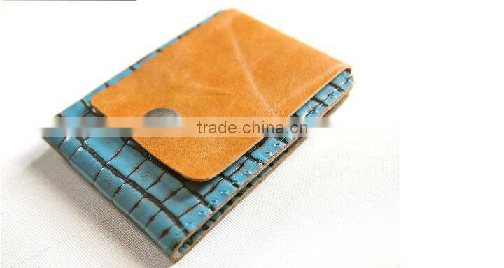 Genuine leather bifold money clip wallet Wholesale leather money wallet
