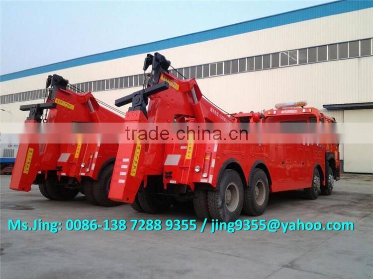12 Wheels Heavy duty tow truck under lift wrecker truck 50-60 ton for sale