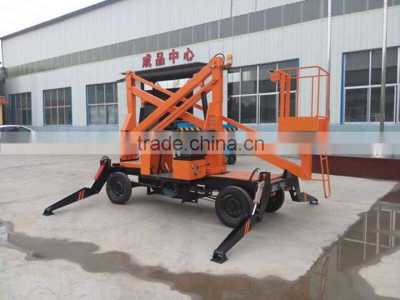 CKT series Diesel engine crank arm lift platform/four wheels movable aerial work platform