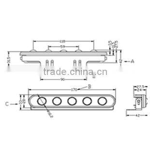 10W/12V/300lm LED daytime running light,fog-proof light DRL04,IP68(100% waterproof)