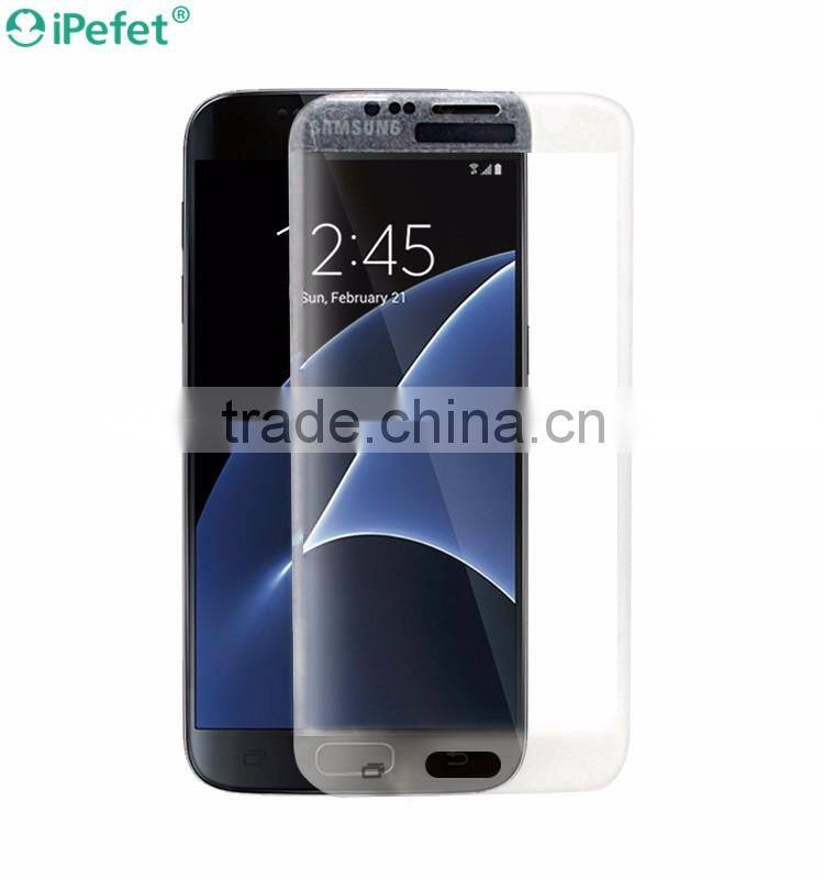 High Quality Curved Full Protector Anti-Fingerprint Tempered Glass Screen Protector For Samsung Galaxy S7 Edge