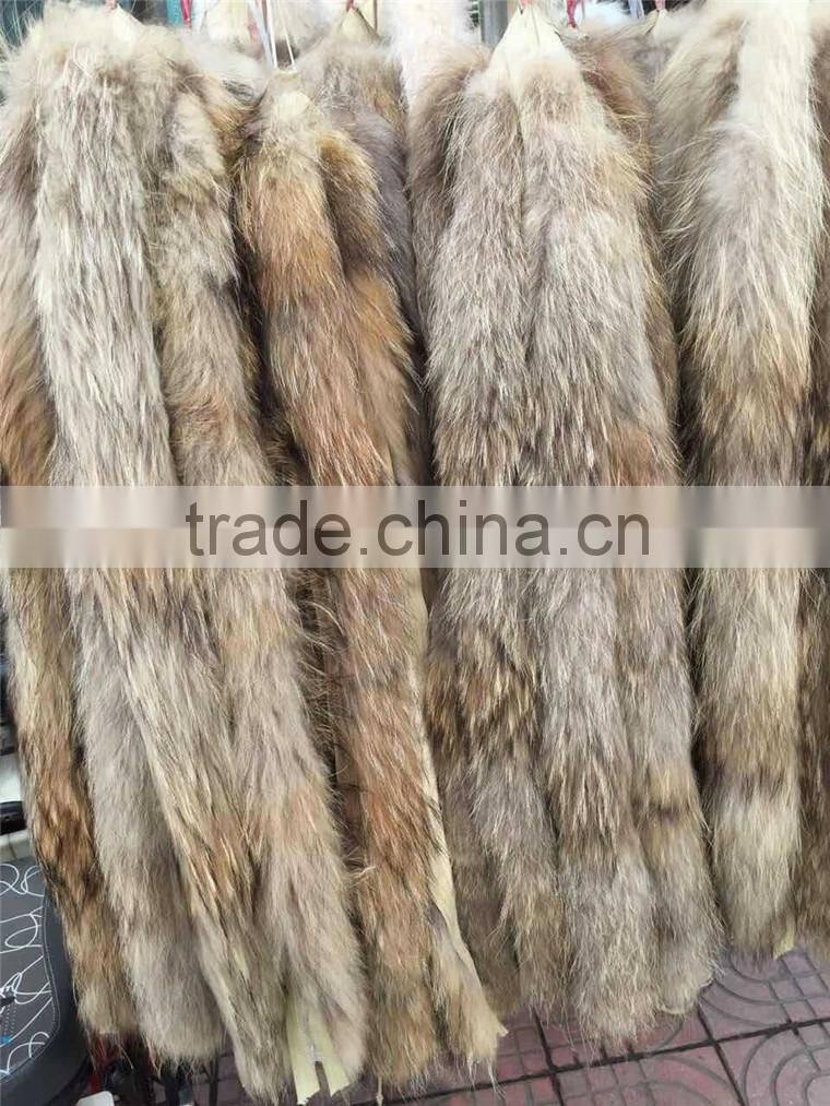 Fur clothes Raw Material Real Raccoon Fur Stripes