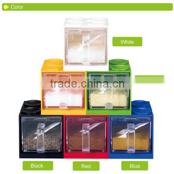 D610 hot sale plaid spice holder kitchen oil containers condiment dispenser