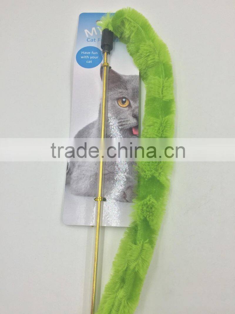Long Wire Dangle Faux Mouse Pet Teaser Wand Cat Toy