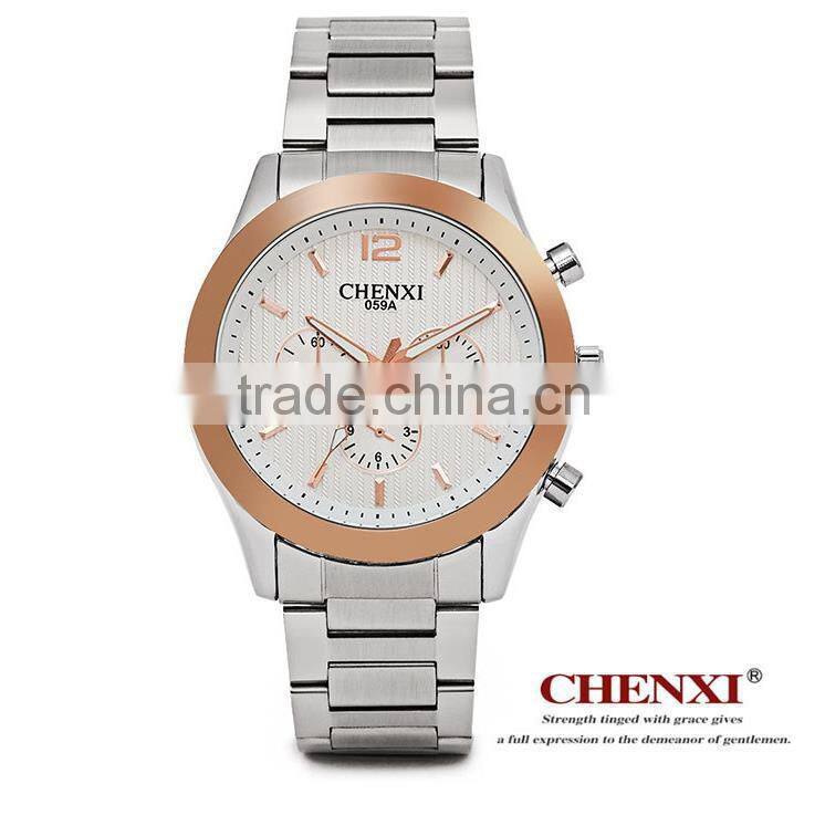 Wholesale wrist watch stainless steel chain black color wrist watch japan movt wrist watch