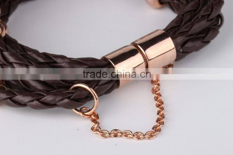 Hotsale Fashion 925 Sterling Sliver PU Bracelet