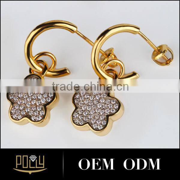 2015 Newest Fashionable Jewelry 925 Sterling Silver Jewelry rose gold earring