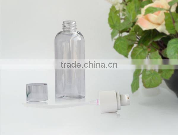 80ml 100ml 120ml Clear Plastic PET Bottle with Pump Spray for Skin Care