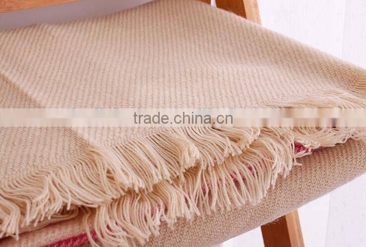 New Style Korea Fashion Woman Winter Tassel Plaid Acrylic Shawl