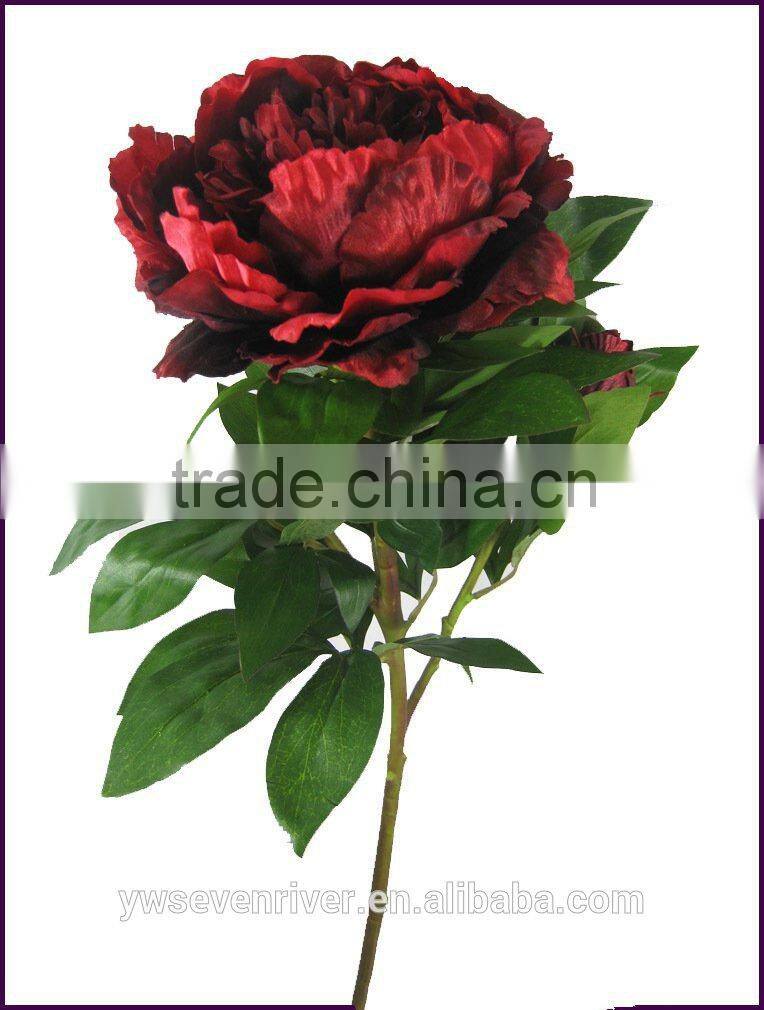 Wholesale sales of single branch 2 first emperor flower peony simulation European top-grade simulation artificial flowers