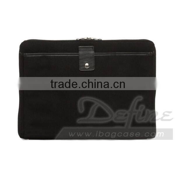 China Direct Supplier Zipper Leather Portfolio Bag Best Selling