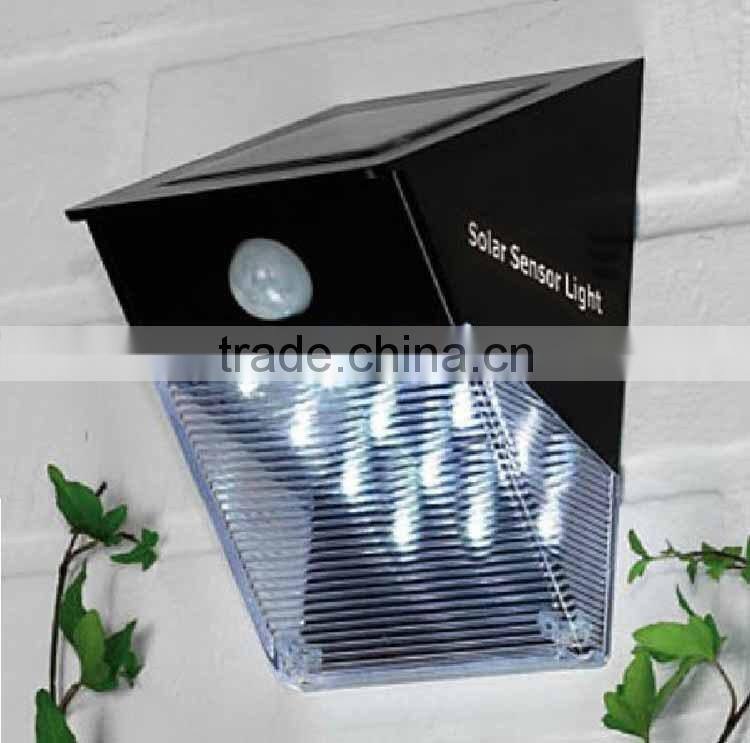 Quality goods 12 led solar human body induction lamp solar wall lamp solar garden lamp triangle shape led light