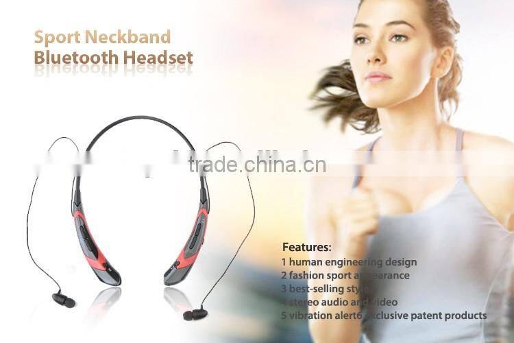 Sports Neckband Bluetooth Headphones, Wireless Hands-free Exercise Stereo Headset Earphones with Microphone and Noise Cancelling