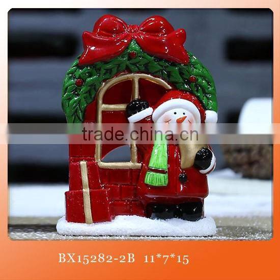 ceramic christmas red apple with santa claus decorative for sale
