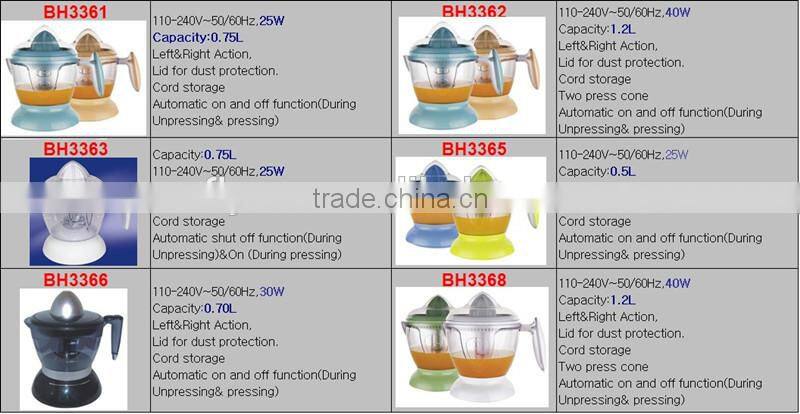 fruit juicer BH3370 (ETL/CE/GS/ROHS/LFGB/ERP)