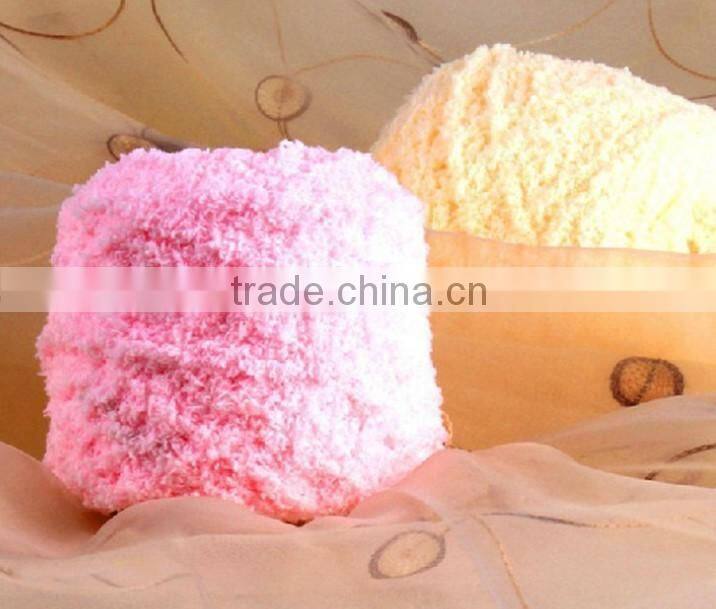 coral fleece/coral velvet mink cashmere wool yarn for weaving scarves