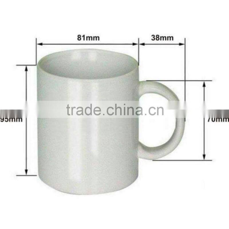 Unglazed plain white blank ceramic mug