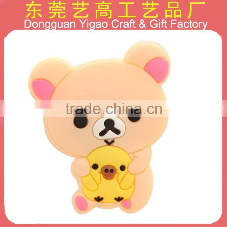 Personalized attractive design 3d embossed trouist fridge soft magnet