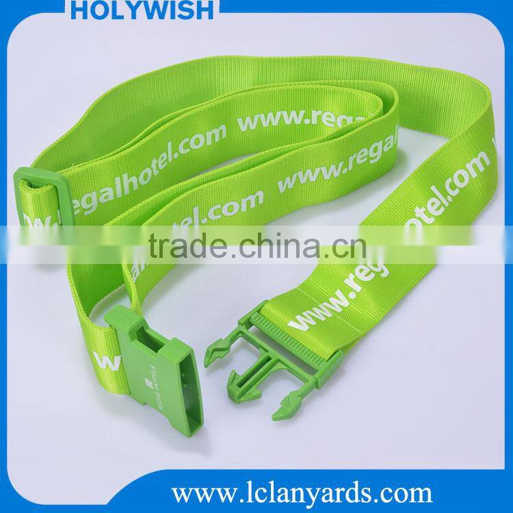 New adustable bright color custom made logo luggage strap