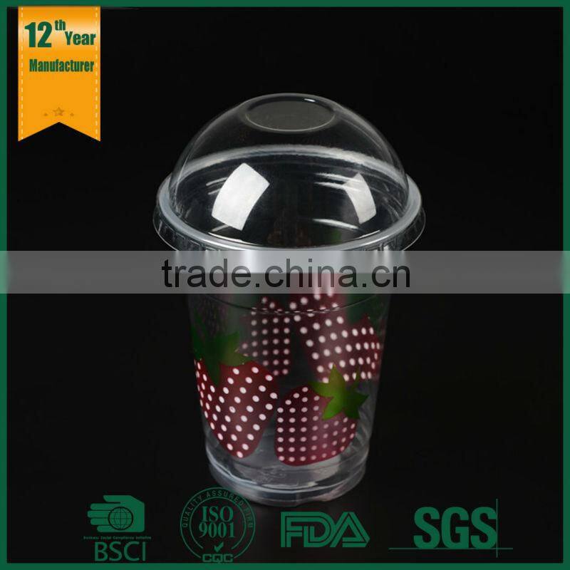plastic cups,custom printed clear transparent disposable pp pet plastic cup with lid,free lemon cup