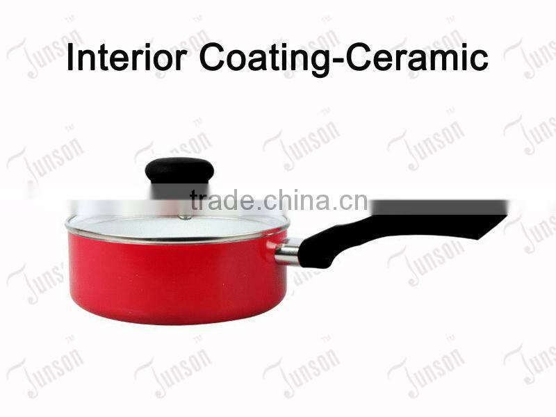 14cm Marble Coated Aluminum Sauce Pan/Induction Cookware Sauce Pot with Lid