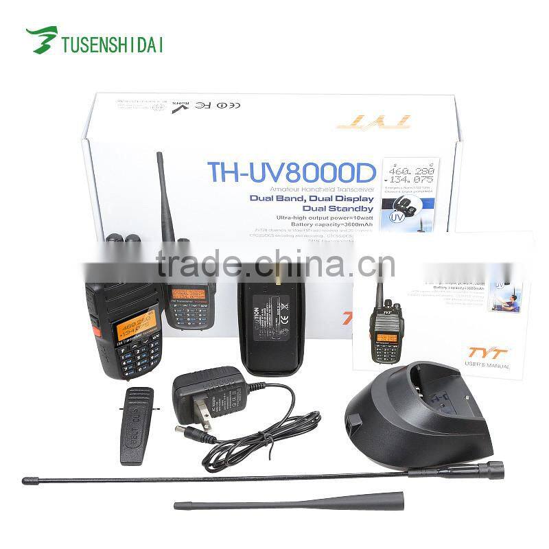 10W Long Range Walkie Talkie TYT TH-UV8000D Handheld 16CH Transceiver