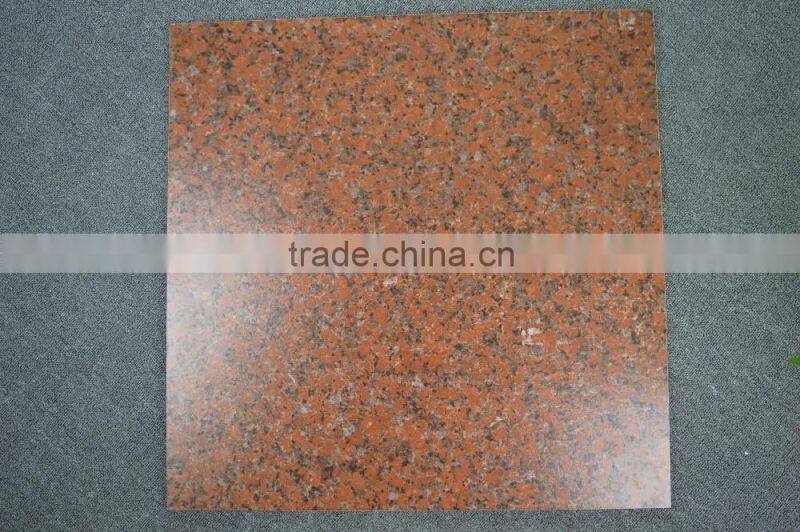 Red matte finish granite look porcelain floor tiles
