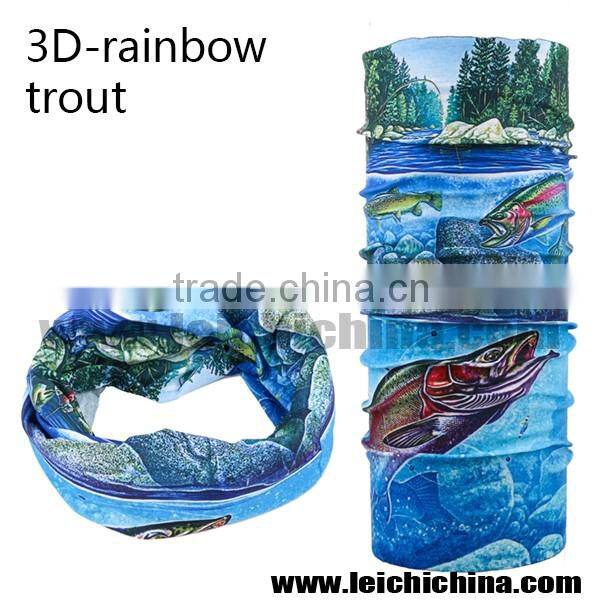 Rainbow trout skin custom bandana scarf