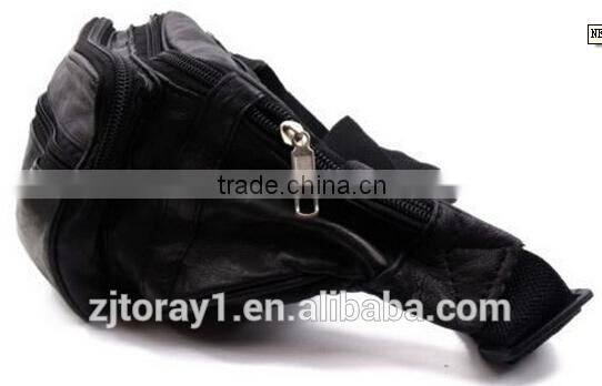 New design soft leather men waist bag first class price