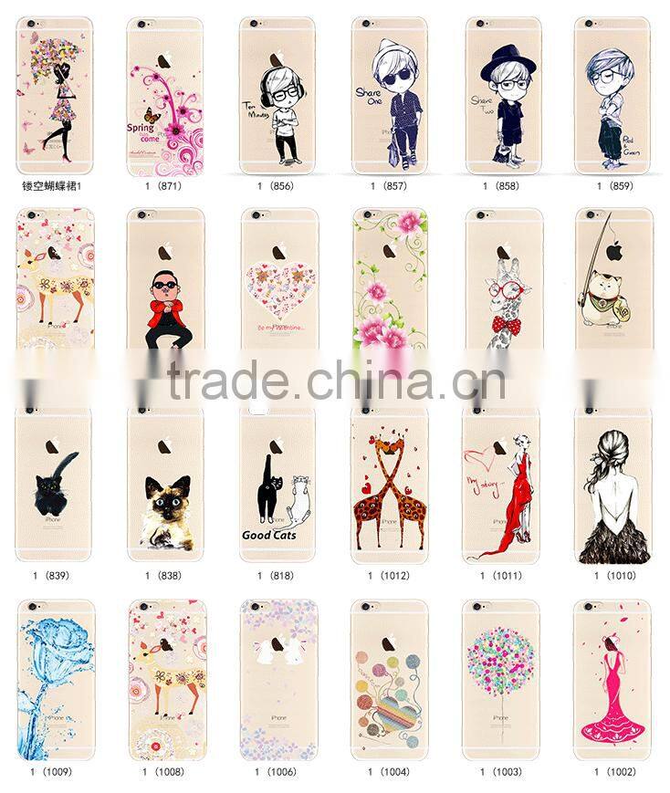 custom printed phone case TPU raised phone case for iphone6