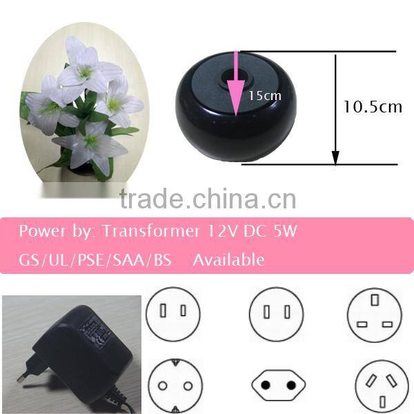 LED fiber optic color change lily flower lamp