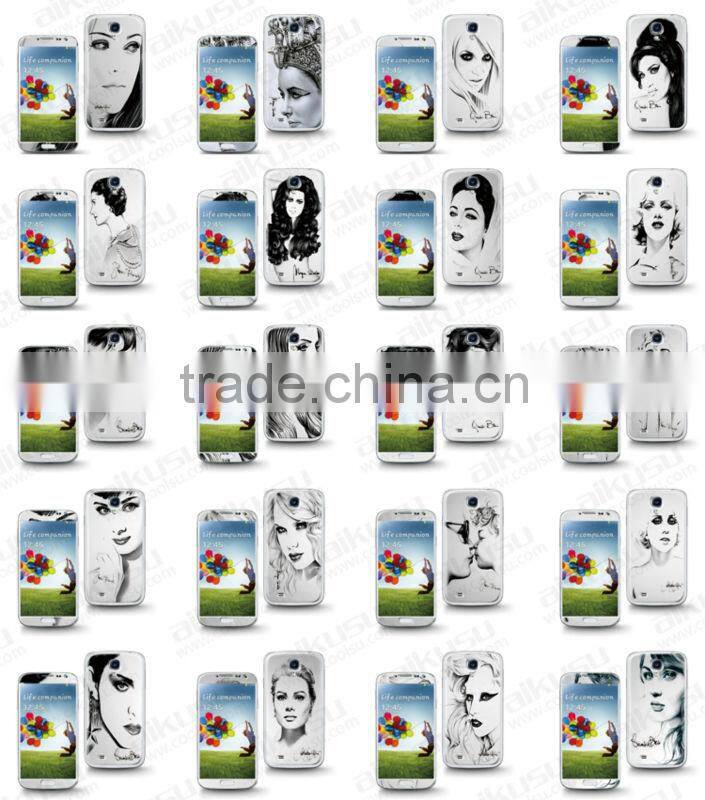 2013 3m gel skin for samsung galaxy note 2 with sketch beauty series