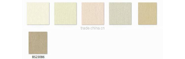 discounted printing pvc wallpaper, yellow neat plain wall covering for wedding house , cool wall paper pattern