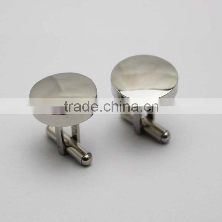 Unisex Hollow Striped Round Brass Shirt Cufflinks