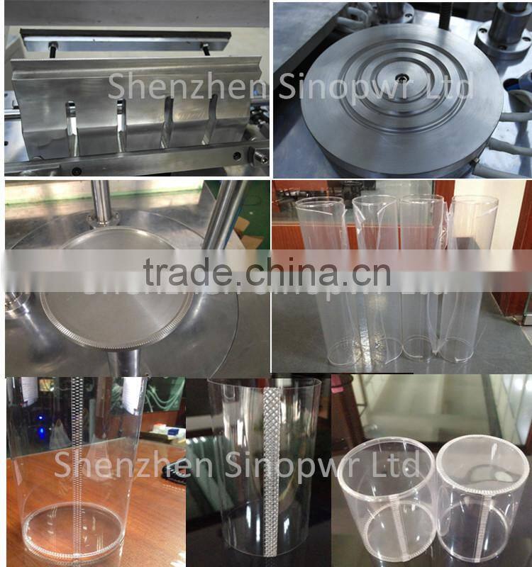 Transparent candy spicy box cylinder edge curling machine