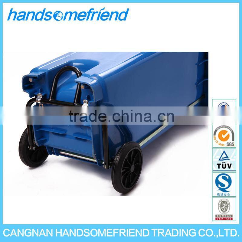 240 liter Outdoor foot pedal trash can,Mobile garbage can,with wheels dustbin