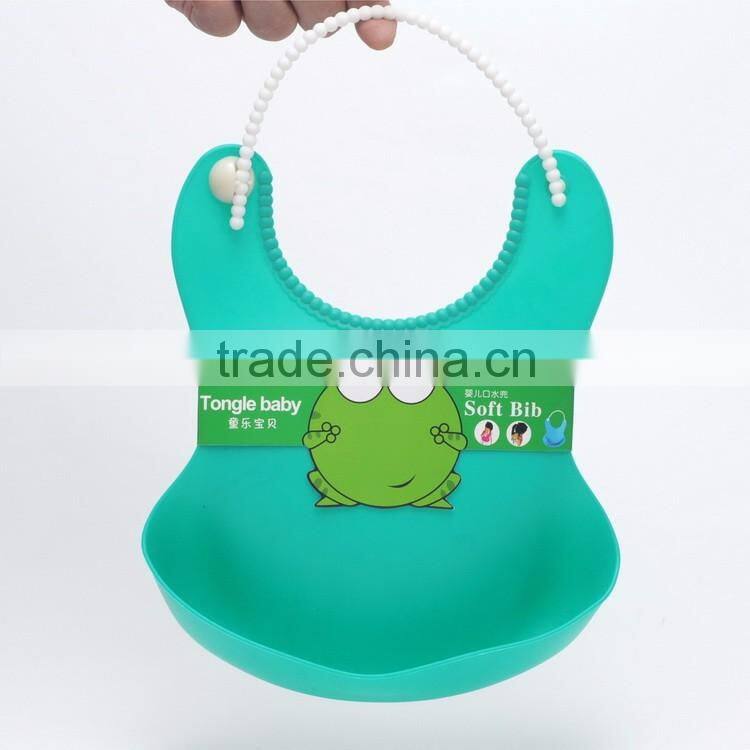 2016 new style silicone baby bib with string