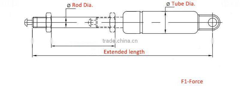 Top selling factory price adjustable steel material small gas struts