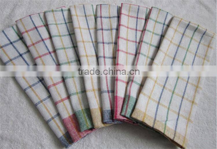 home textiles high quality kitchen cotton towel with check