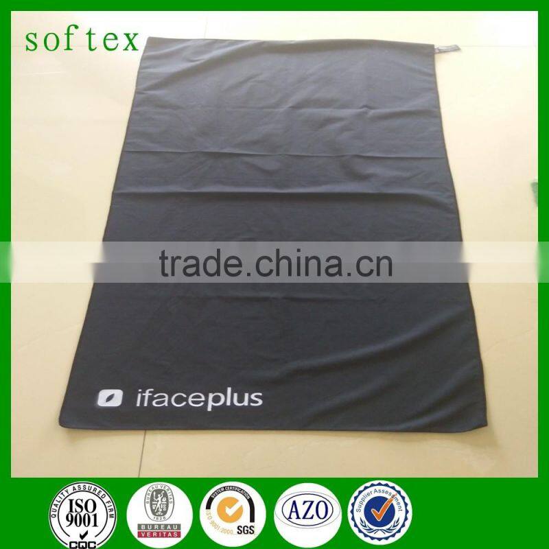 American market microfiber non-slip with printing logo high quality promotion sport towel