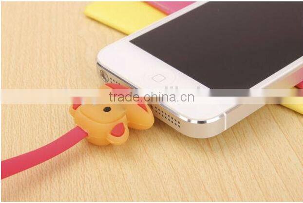 2015 Newest product factory price Led Cartoon Light USB Data Charge cable Cell Phone USB Cable for iPhone 5/5s/5c/6/plus