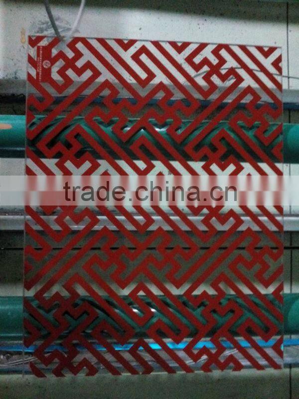 silk screen transfer printing ,ceramic silk printed glass with high quality glass factory qinhuangdao