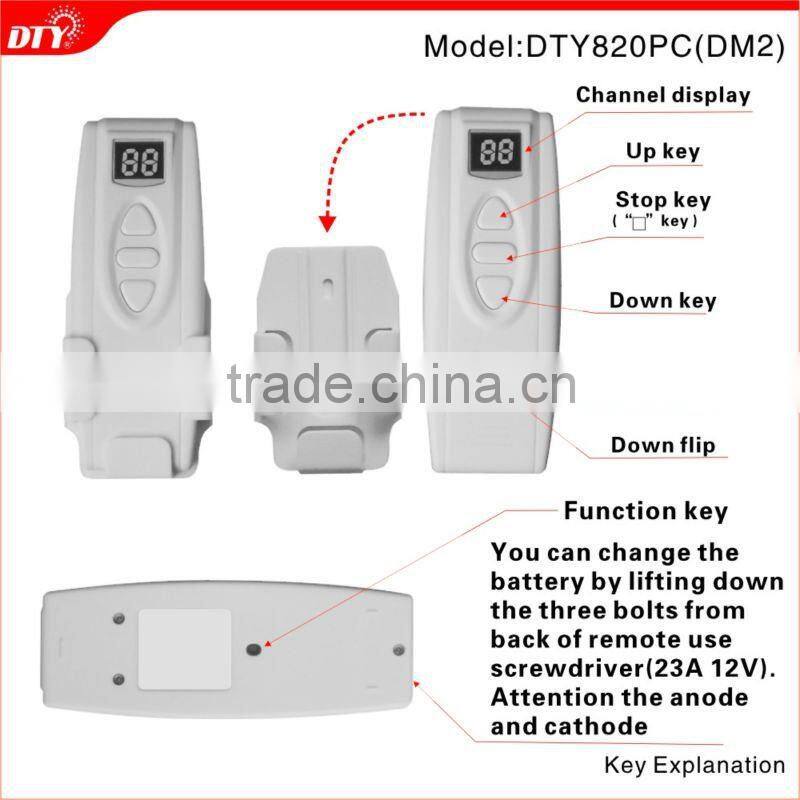 Dual DC tubular motor wireless remote control